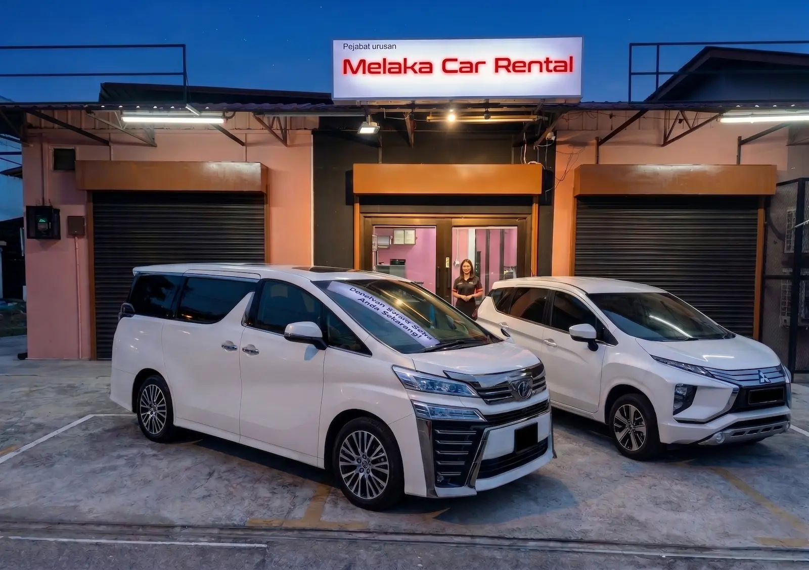 Melaka Car Rental main office across the road from Melaka Sentral